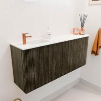 Toiletmeubel Mondiaz Joya | 101.6 cm | Meubelkleur Shadow | Faye wastafel Talc Links | 1 kraangat