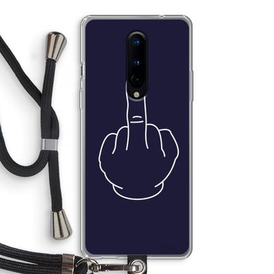 F**k U: OnePlus 8 Transparant Hoesje met koord