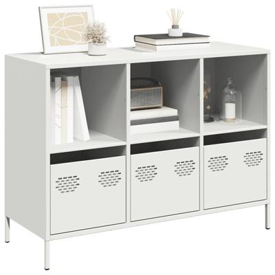 Dressoir 101,5x39x73,5 cm koudgewalst staal wit