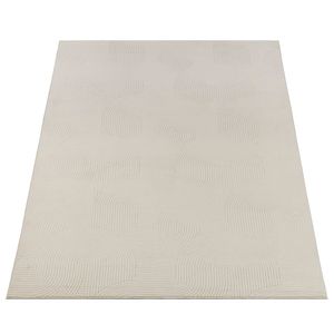 Karpet24 Stilo modern pluizig laagpolig tapijt, antislip onderkant, heerlijk zacht, 3d look, Cream-80 x 150 cm