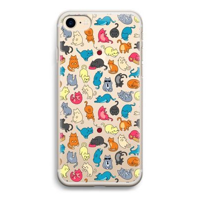 Kleurrijke katten: iPhone 7 Transparant Hoesje