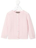 N.PEAL KIDS cardigan en maille torsadée - Rose - thumbnail