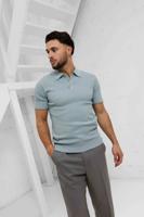 Pure Path Knit Polo Heren Blauw - Maat S - Kleur: Blauw | Soccerfanshop