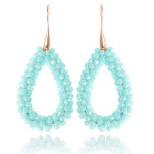 Druppel oorbellen Cilla Jewels Stardust Turquoise Goudkleurig