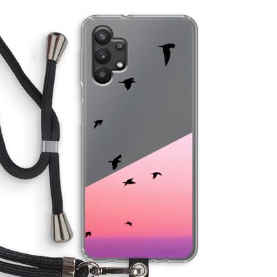 Fly away: Samsung Galaxy A32 5G Transparant Hoesje met koord