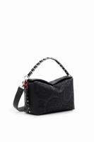 Middelgrote tas met borduursel - BLACK - U