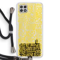 Majorelle Blue Print: Samsung Galaxy A22 4G Transparant Hoesje met koord