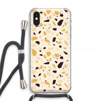 Terrazzo N°13: iPhone XS Max Transparant Hoesje met koord