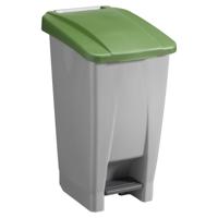 Afvalcontainer/rolemmer/pedaalemmer Basic - groen - 60 liter - 49 x 38 x 70 cm - huis/tuin afval