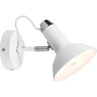 LED Wandlamp E14 - 1-lichts Rond - Mat Wit Aluminium Design