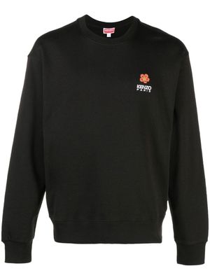 Kenzo pull en maille à logo brodé - Noir