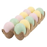 Plastic Eieren Pastel, 12st. - thumbnail