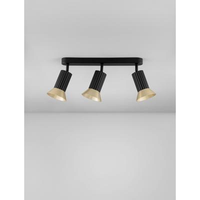 Lyora PlafondlampLuvia 3-lichts zwart met goud - 9011442
