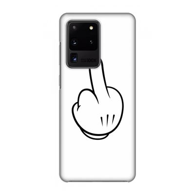 Middle finger white: Volledig geprint Samsung Galaxy S20 Ultra Hoesje