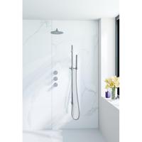 Fortifura Nebbio Regendoucheset - inbouwkraan - inbouwdeel - glijstang - doucheslang metaal - staaf handdouche - 35cm wandarm - 30cm ronde hoofddouche - chroom SW1183064 SW1111526 SW767373 SW496810 SW720559 SW1