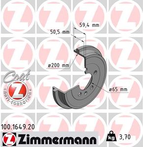 Remtrommel COAT Z ZIMMERMANN, u.a. für VW, Audi, Skoda, Seat