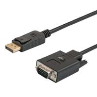 SAVIO DisplayPort (M) - VGA (M) kabel 1,8m CL-92 1,8m VGA (D-Sub) Zwart
