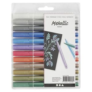 Creativ Company 37376 markeerstift 12 stuk(s) Metallic, Meerkleurig