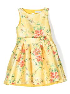 Abel & Lula robe plissée à appliques fleurs - Jaune