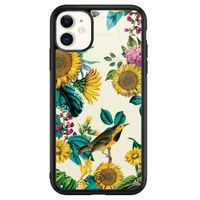 iPhone 11 glazen hardcase - Sunflowers