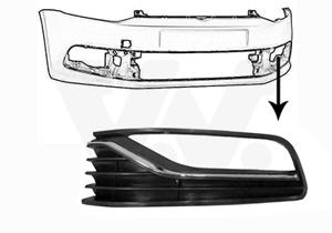 Ventilatiegrille, bumper VAN WEZEL, Inbouwplaats: Links voor: , u.a. fÃ¼r VW