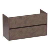 Brauer Adore - Onderkast Ondiep - 100 cm - met 2 Softclose Lades Greeploos en 1 Sifon Uitsparing - Erosion