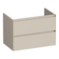 Brauer Inspire - Onderkast 80 cm - met 2 Softclose Lades Greeploos en 1 Sifon Uitsparing - Mat Beige