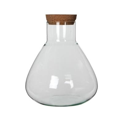 Mica Decorations Voorraadpot Emily - D30 x H32 cm - transparant - snoeppot - met kurken deksel