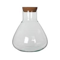 Mica Decorations Voorraadpot Emily - D30 x H32 cm - transparant - snoeppot - met kurken deksel