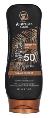Australian Gold Instant Bronzer Lotion Sunscreen SPF50 237 ml