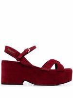 Ferragamo sandales à talon épais - Rouge Ferragamo sandales à talon épais - Rouge