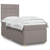 Boxspring met matras stof taupe 80x200 cm Boxspring met matras stof taupe 80x200 cm