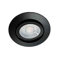 Ylumen Inbouwspot Ronin Ø 8,2 cm IP44 zwart