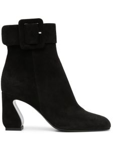 Si Rossi bottines en cuir à bout carré 85 mm - Noir