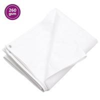 VidaXL Dekzeil 260 g/m² 4x4 m hdpe wit