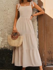 Casual Plain Dress With No