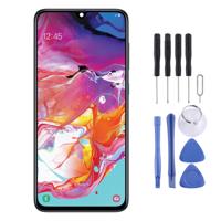Originele super AMOLED materiaal LCD-scherm en digitizer volledige assemblage met frame voor Galaxy A70