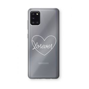 Forever heart pastel: Samsung Galaxy A31 Transparant Hoesje