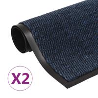 Droogloopmatten 2 st rechthoekig getuft 60x90 cm blauw Droogloopmatten 2 st rechthoekig getuft 60x90 cm blauw