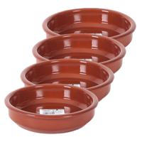 Tapas serveerschaal Bilbao - 6x - 18 cm - terracotta - ovenschalen