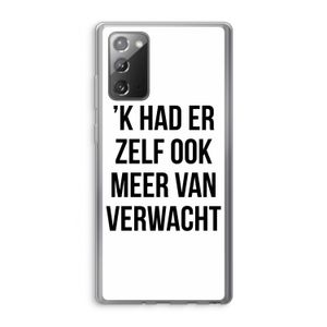 Meer verwacht: Samsung Galaxy Note 20 / Note 20 5G Transparant Hoesje
