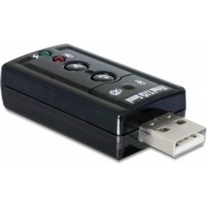 Delock 63926 Externe USB 2.0-geluidsadapter Virtueel 7.1 - 24 bit / 96 kHz met S/PDIF