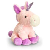 Keel Toys pluche eenhoorn knuffel - roze/wit - 14 cm - mystieke dieren   - - thumbnail