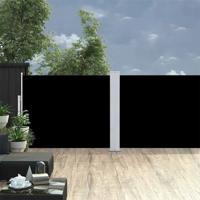 VidaXL Tuinscherm uittrekbaar 140x1200 cm zwart