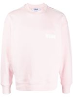 MSGM sweat à logo imprimé - Rose