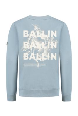 Ballin Amsterdam Botanic Identity Sweater Kids Lichtblauw - Maat 128 - Kleur: Blauw | Soccerfanshop