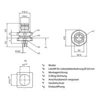 Lutronic 1225 Sensor/actuator inbouwconnector M8 Aantal polen (sensoren): 4 Stekker, inbouw 1 stuk(s)