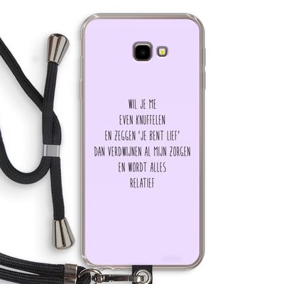 Relatief: Samsung Galaxy J4 Plus Transparant Hoesje met koord