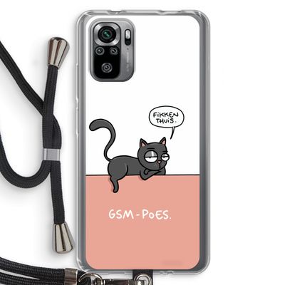 GSM poes: Xiaomi Redmi Note 10S Transparant Hoesje met koord