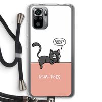 GSM poes: Xiaomi Redmi Note 10S Transparant Hoesje met koord
